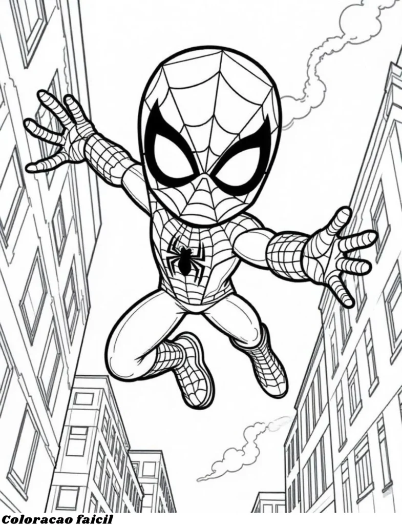 desenho do homem-aranha para pintar