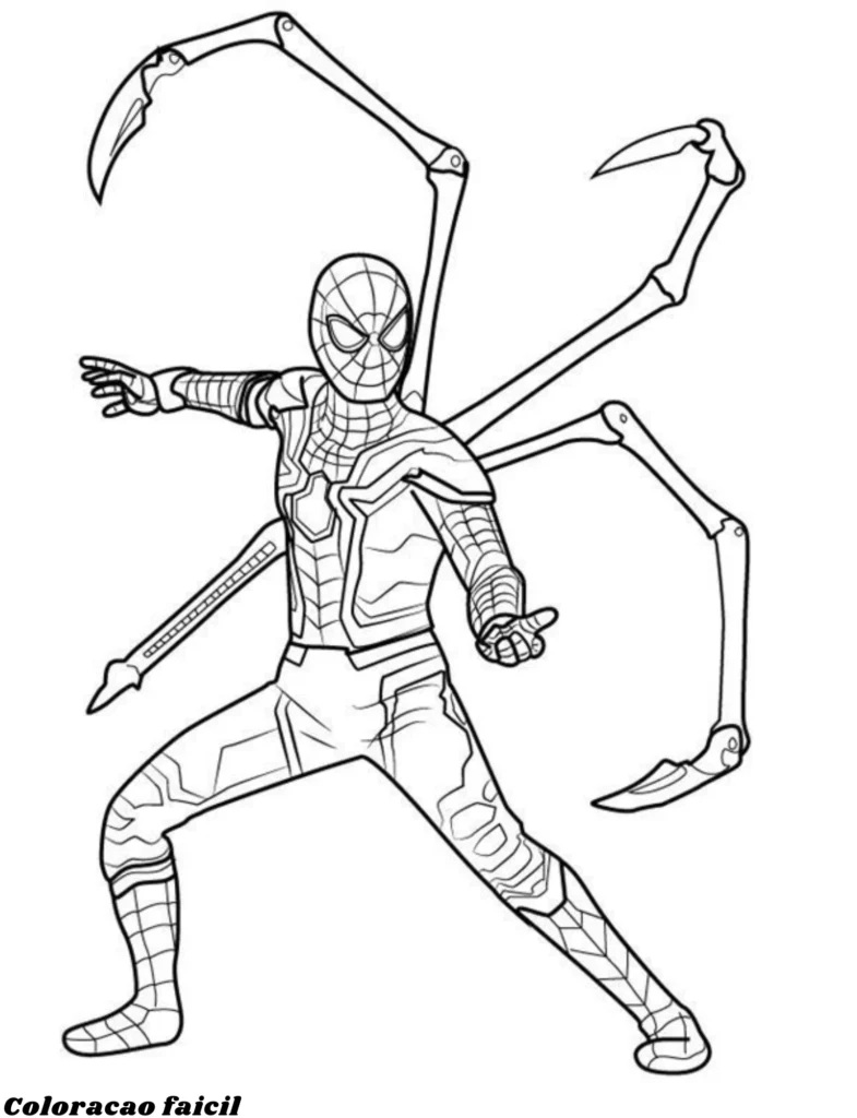 homem aranha para pintar