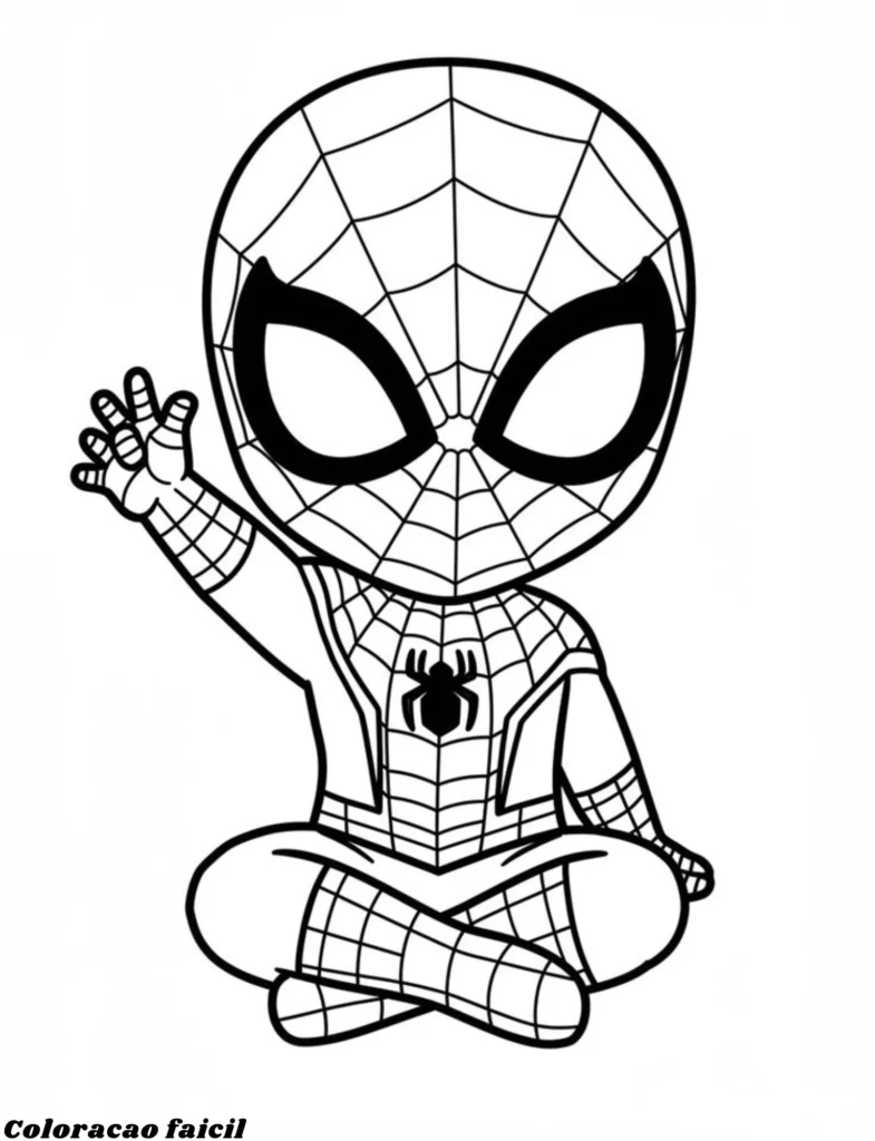 desenho do homem aranha para imprimir