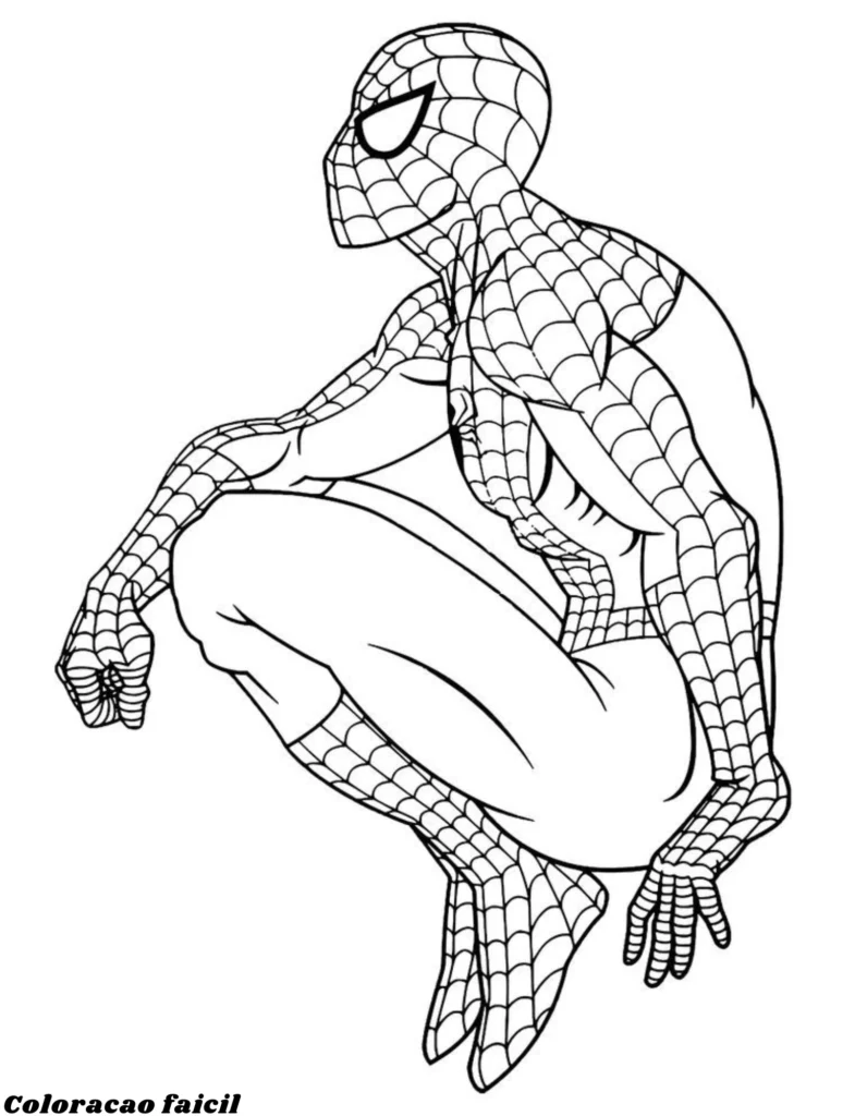 desenho para imprimir homem aranha