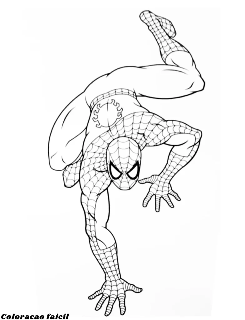 desenhos para colorir e imprimir do homem aranha