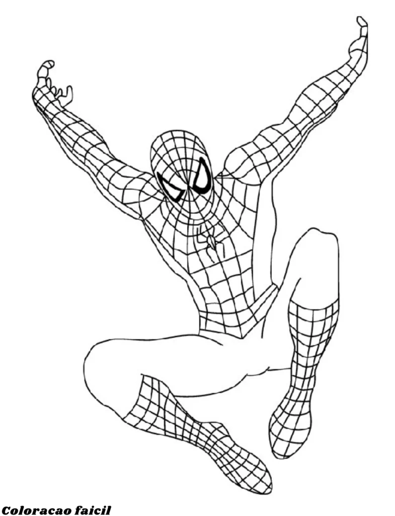 desenho homem aranha para imprimir
