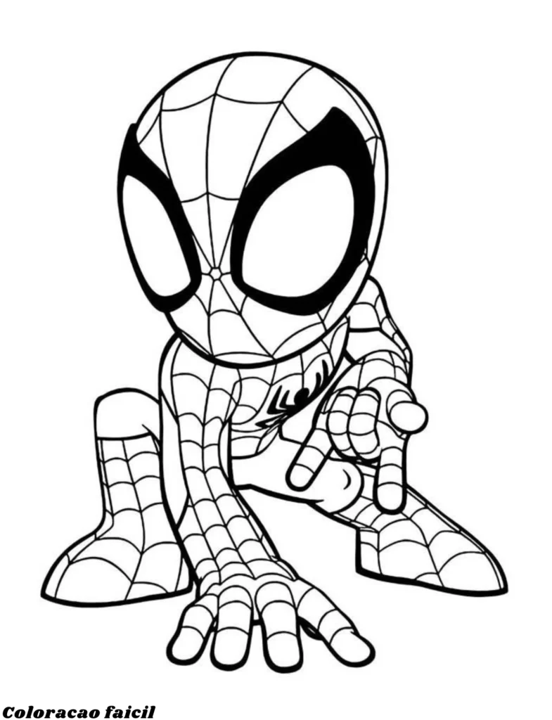 homem arranha para colorir