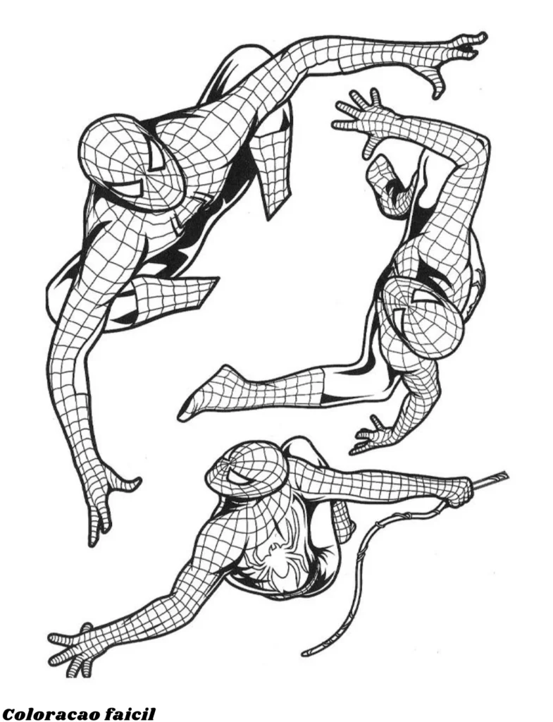 desenhos para imprimir e colorir do homem aranha