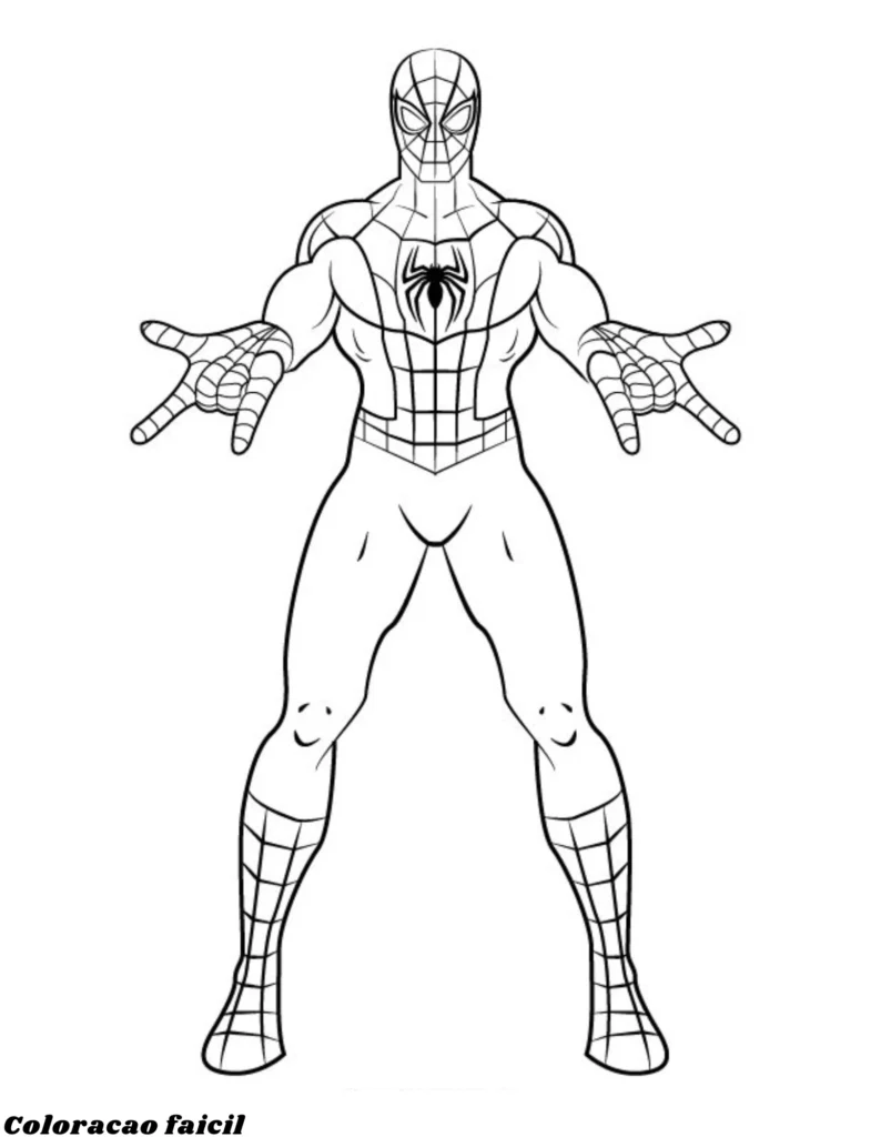 homen aranha para colorir