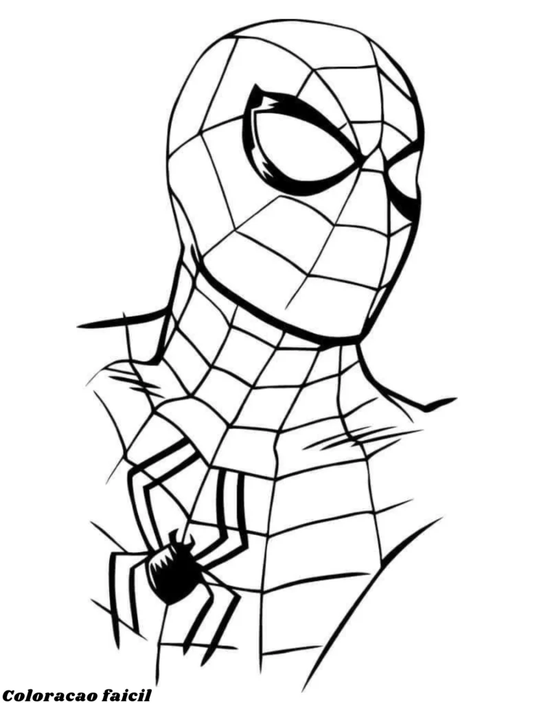 desenho para colorir e imprimir homem aranha