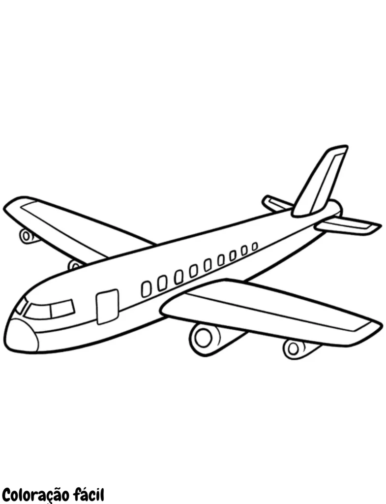 avião desenho colorido