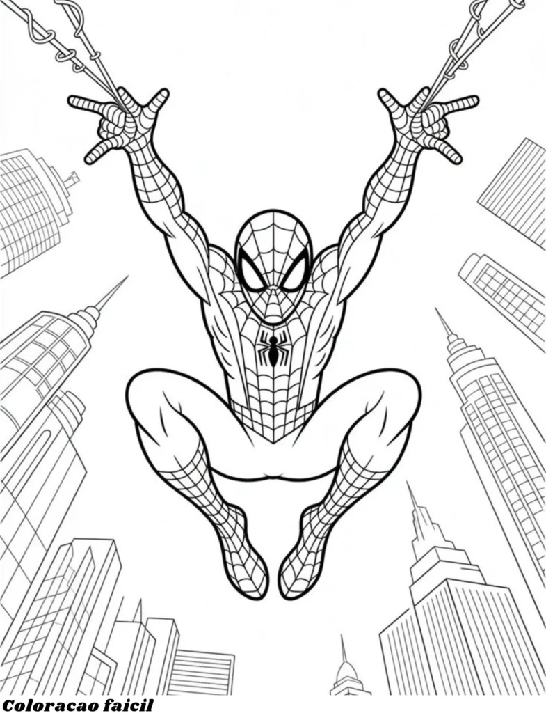 desenho para colorir homem-aranha