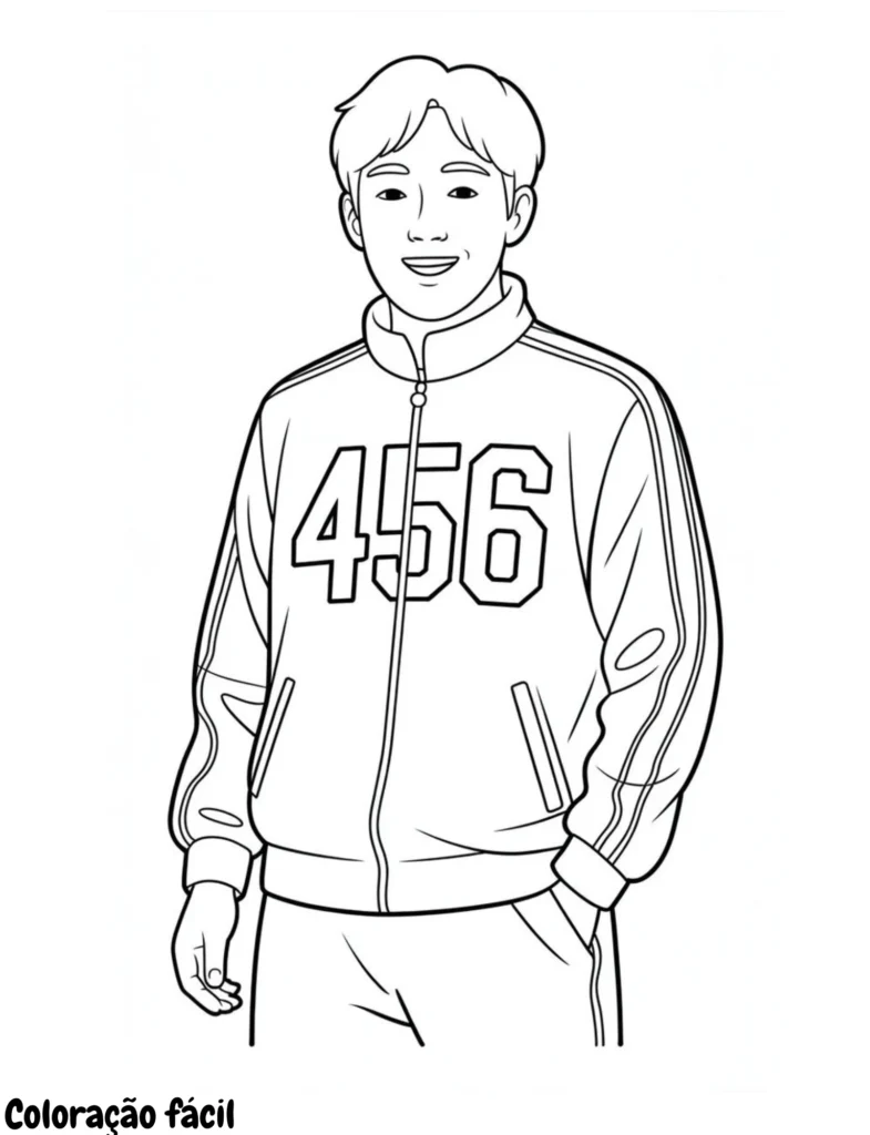 desenho para colorir round 6