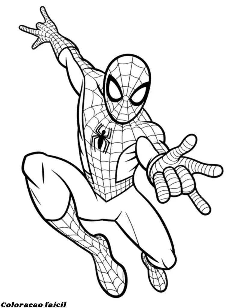 homem aranha imagens para colorir