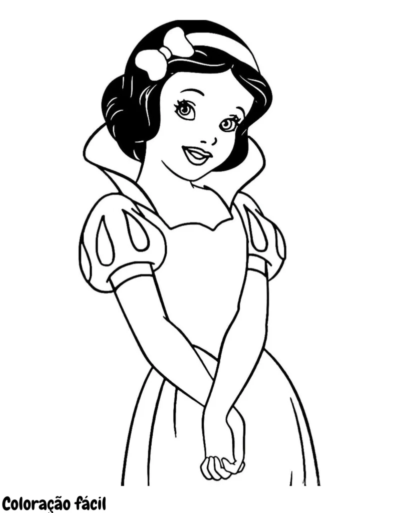 desenho para colorir da branca de neve