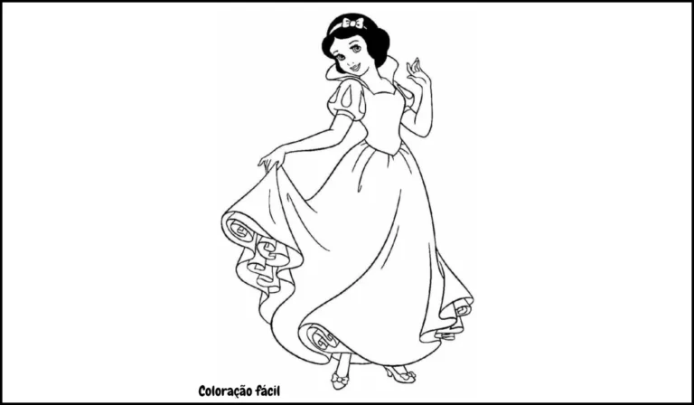branca de neve para colorir