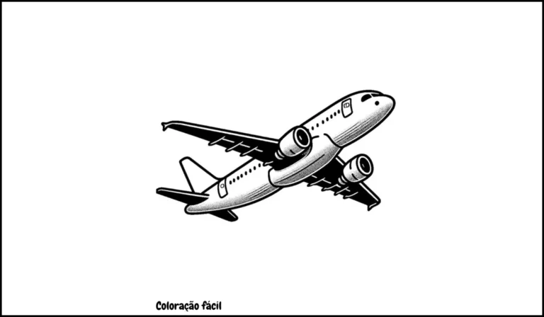 desenho de avião para imprimir