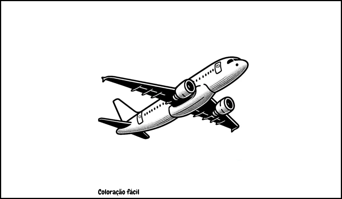 desenho de avião para imprimir