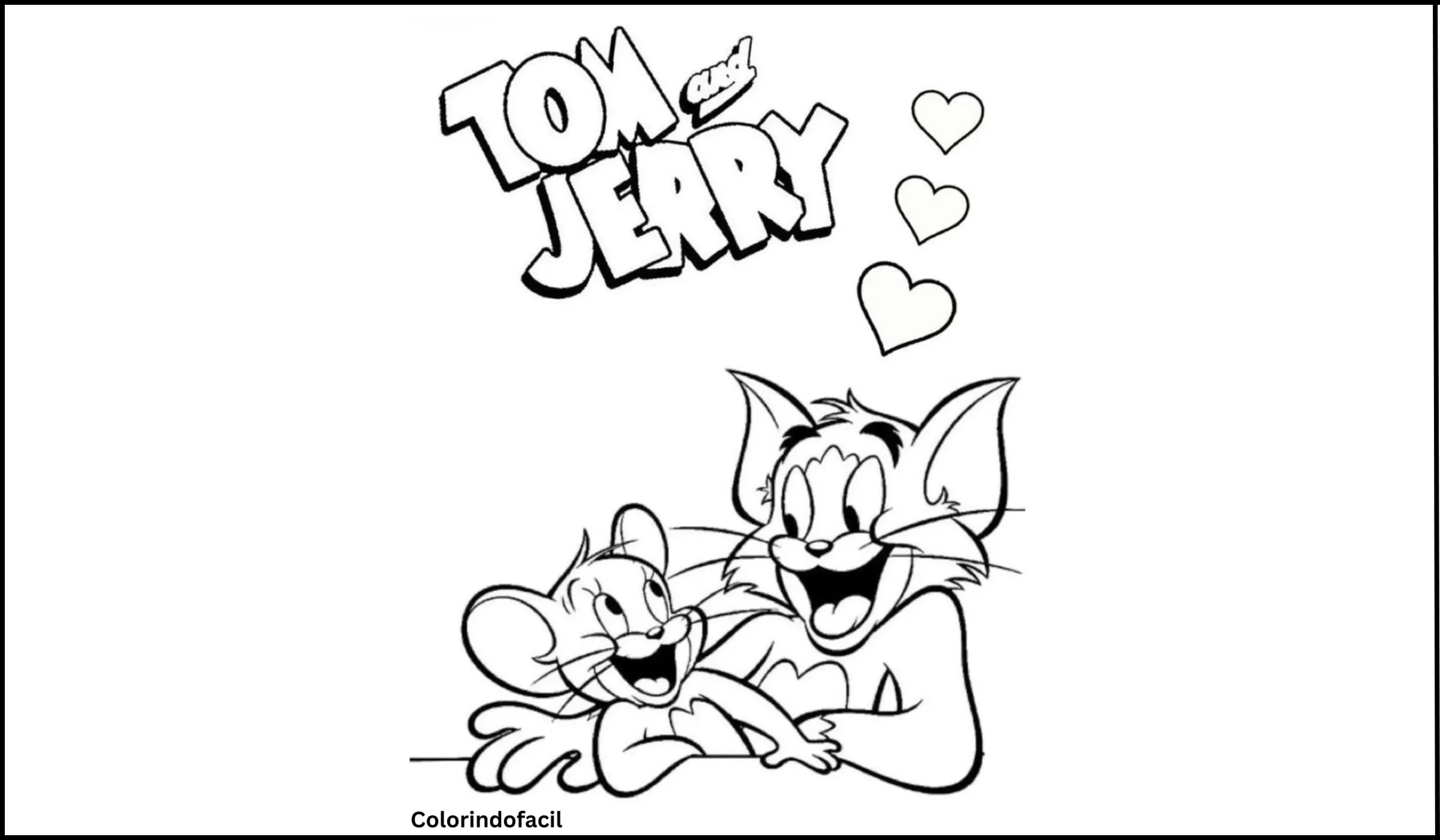 tom e jerry para colorir