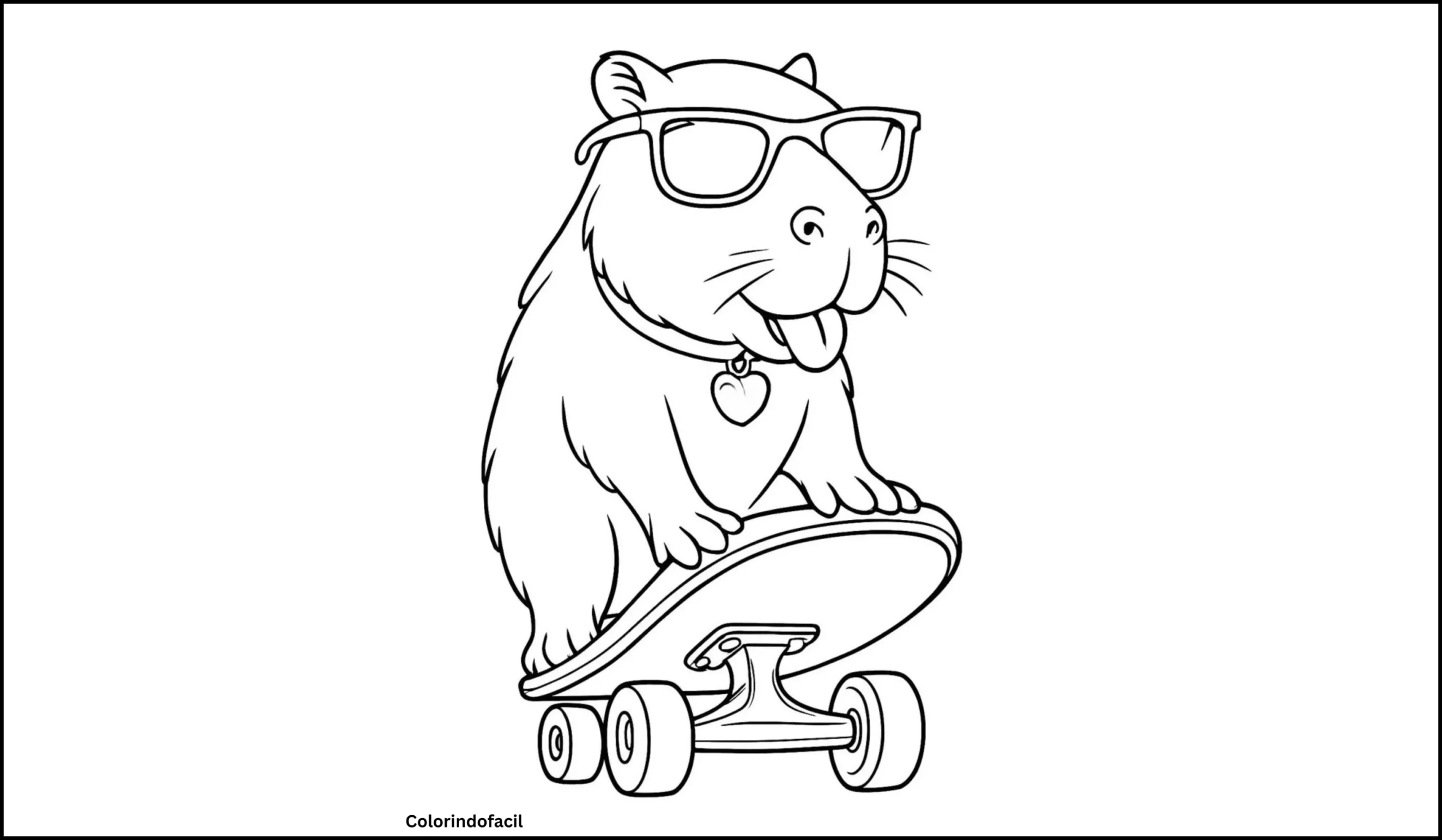 capivara para colorir