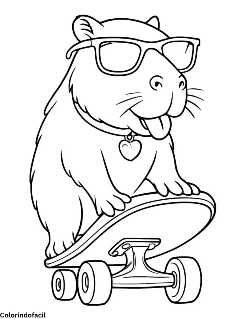 capivara para colorir