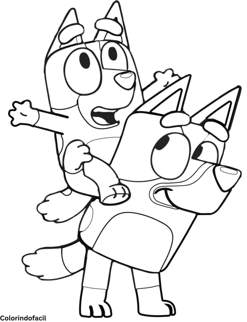 desenhos de bluey para imprimir e colorir
